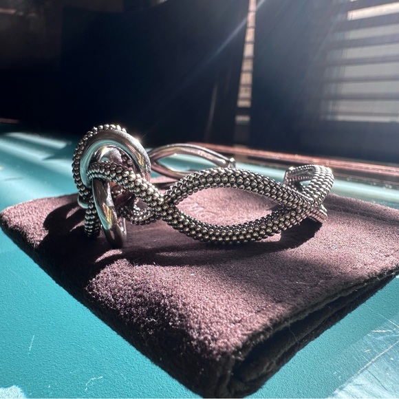 LAGOS Caviar Sterling Silver Intertwined Cuff - Picture 4 of 10